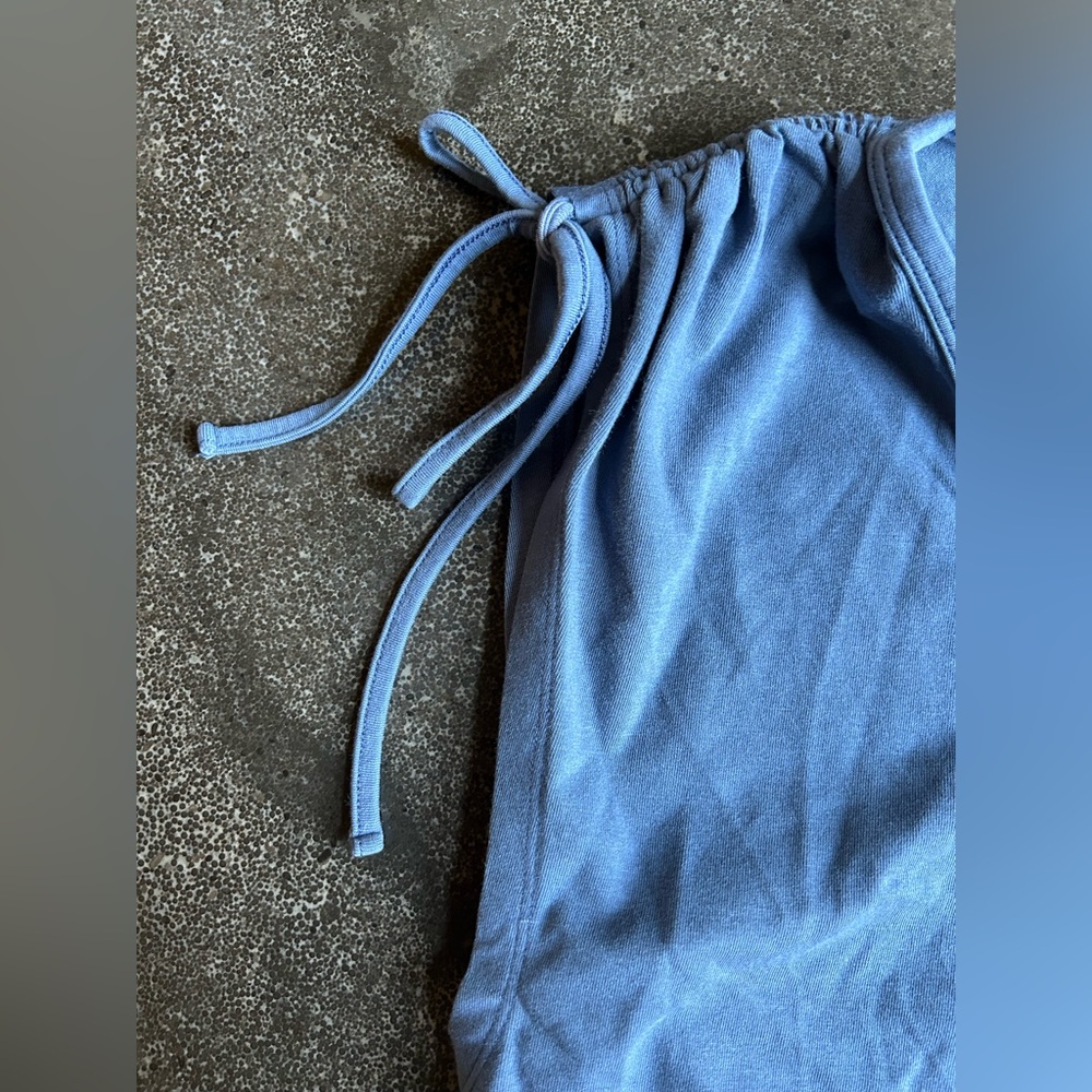 American Eagle | Blue Tie Sleeve Relaxed Top - Picture 3 of 6